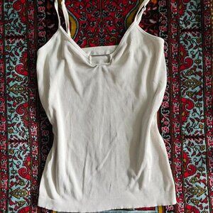 white ribbed cami tank top